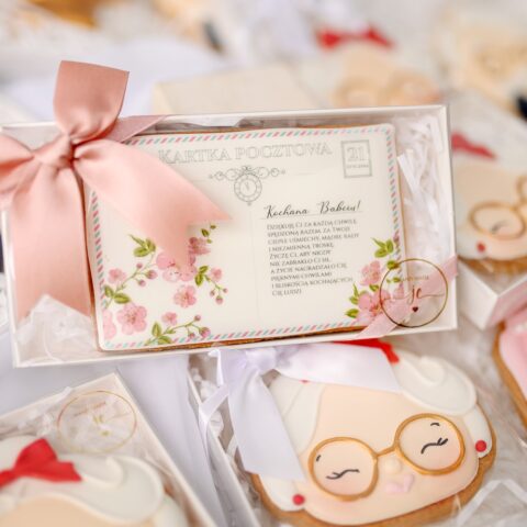 Ciasteczko maślane/pierniczek pocztówka dla Babci