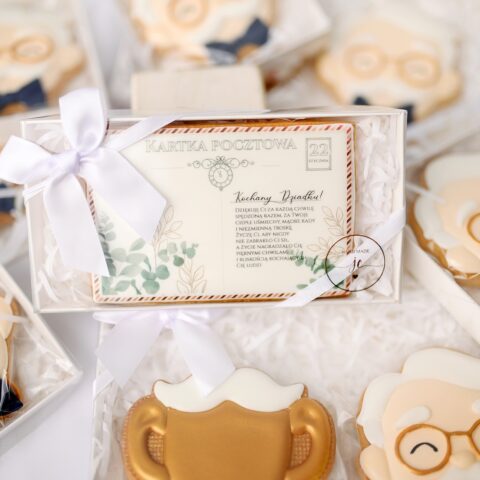 Ciasteczko maślane/pierniczek pocztówka dla Dziadka